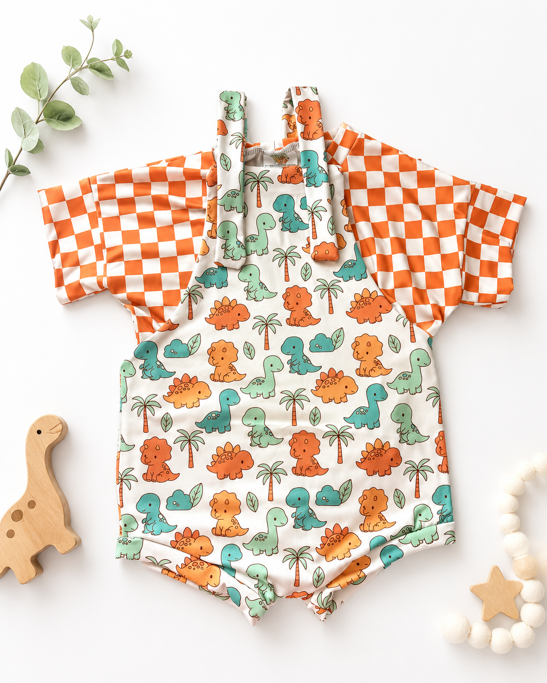 4t Overalls/Dolman dino set
