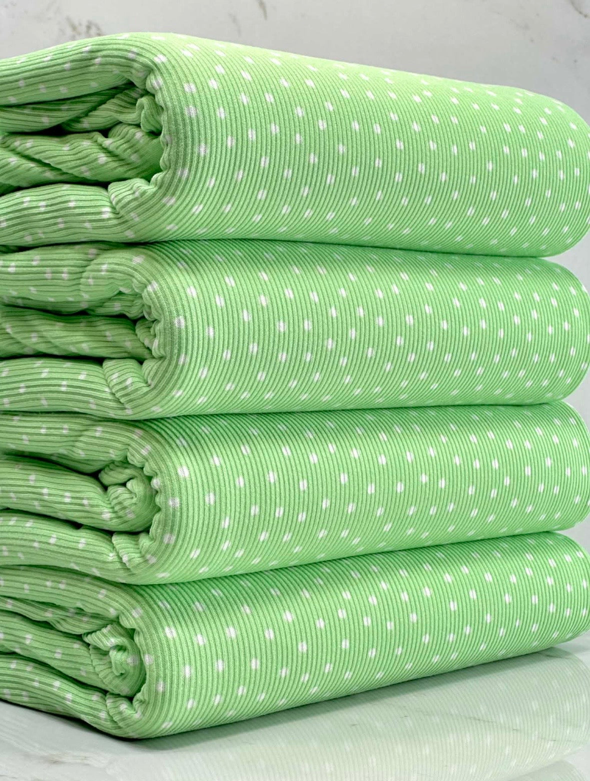 Green Polka dots