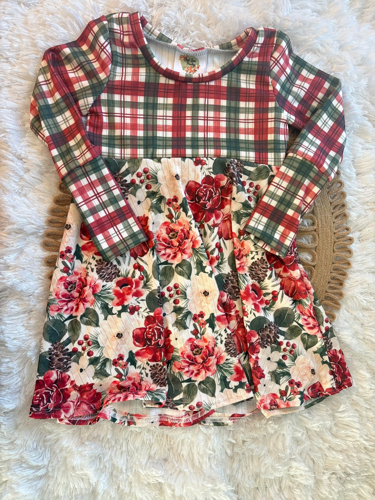 9m-3t Plaid/Floral GWM Dress