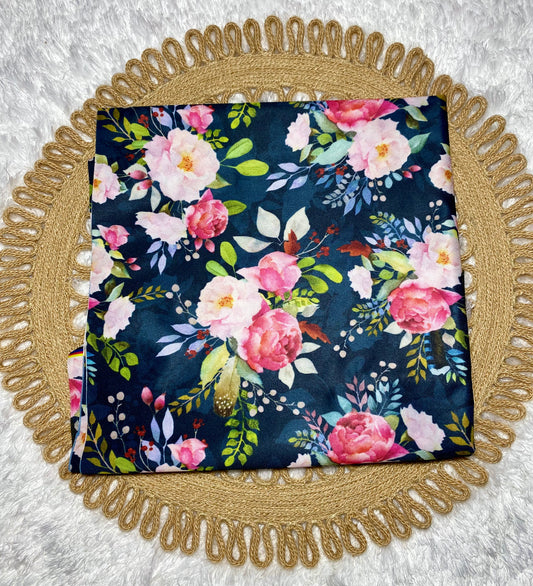Midnight Floral Diaper Cover