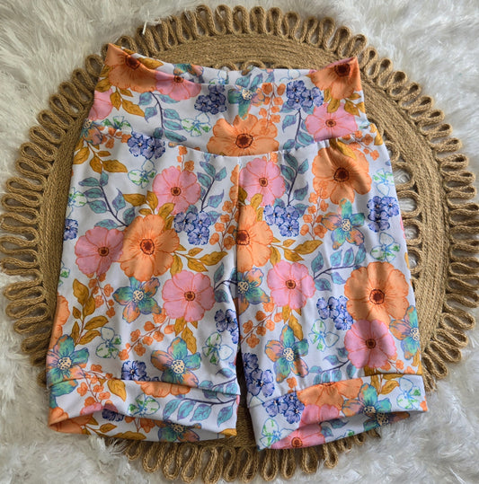 9m-3T Bright Floral GWM Biker shorts