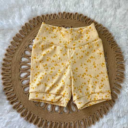 9m-3t yellow floral gwm biker shorts