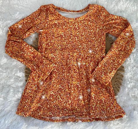 3-6Y Gold Glitter GWM Peplum