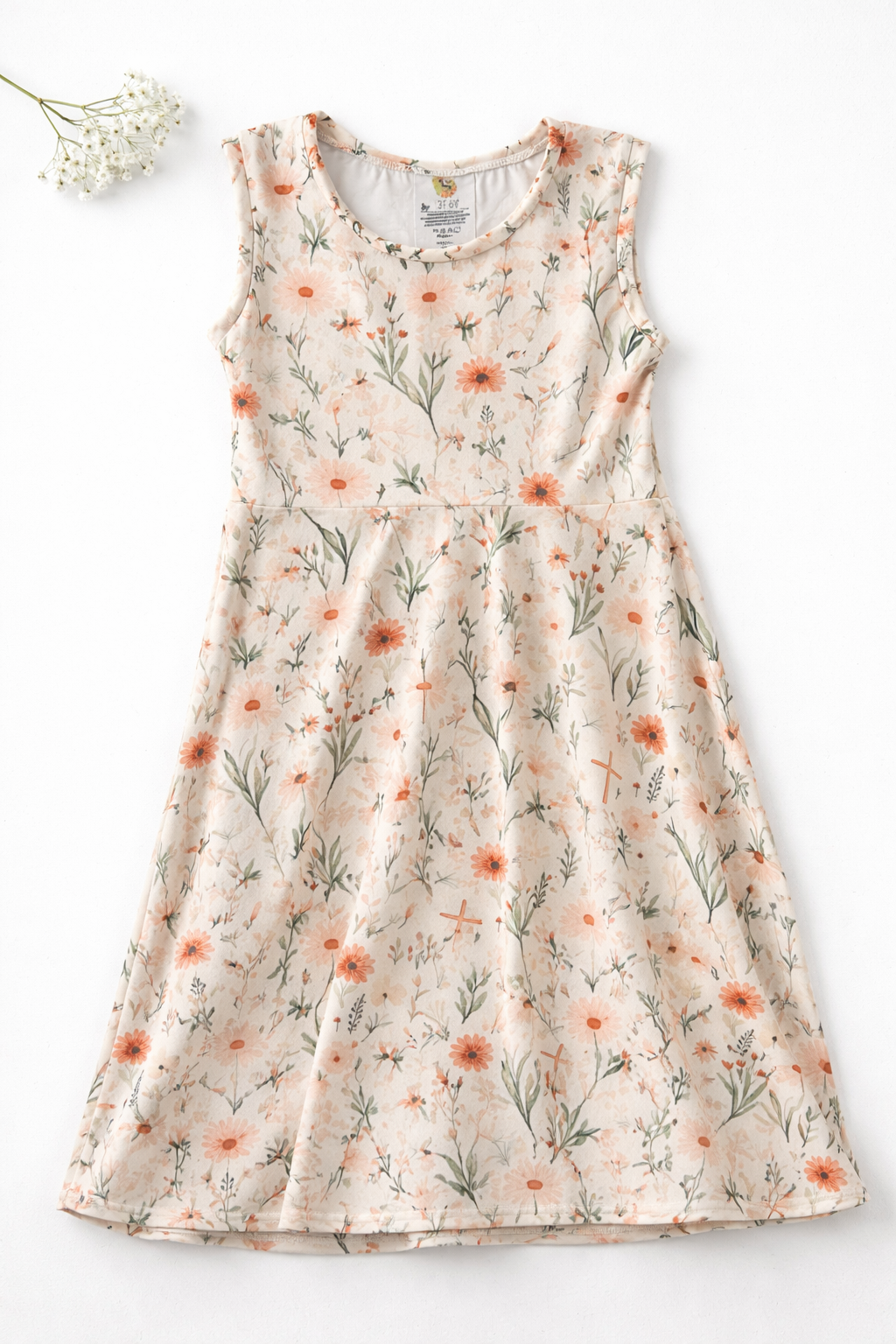 3-6Y Simple Floral Crosses GWM Dress