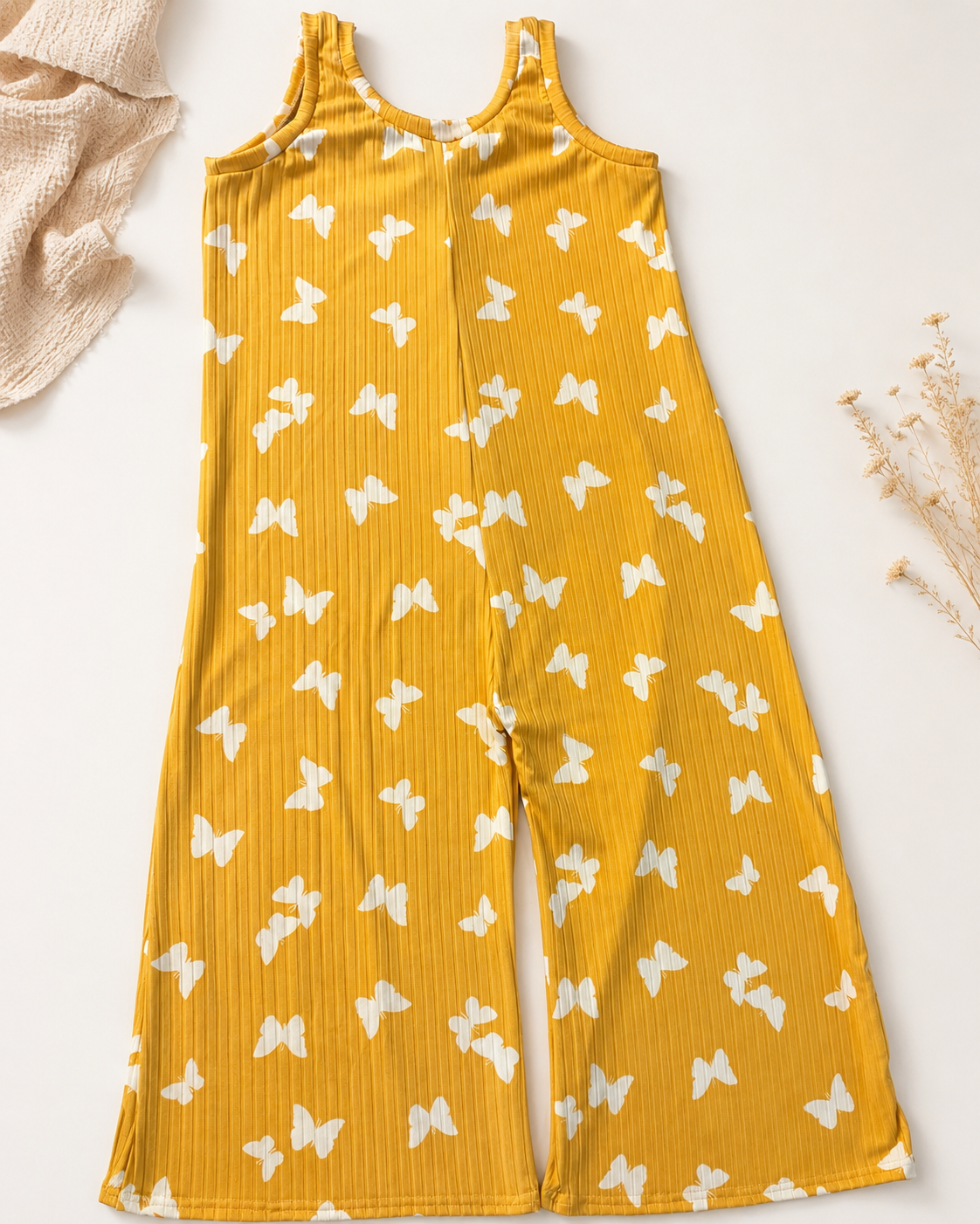 5T butterfly Scoop back romper