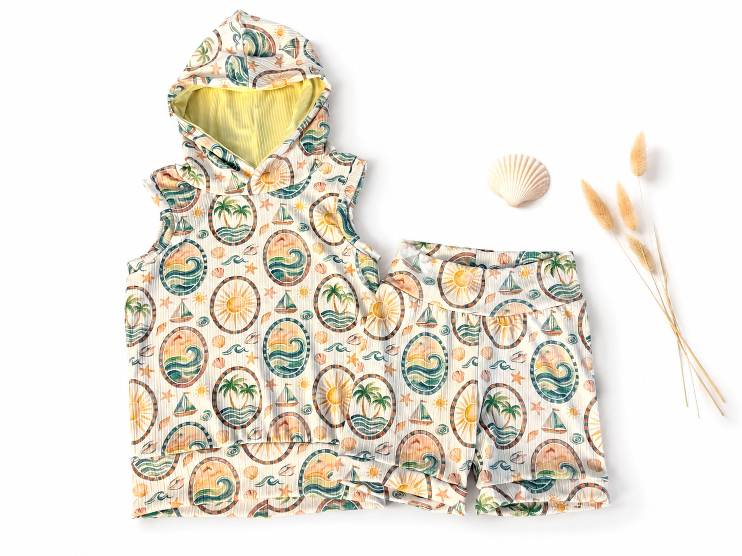3-6Y Beach Vibes Hooded tank GWM Set