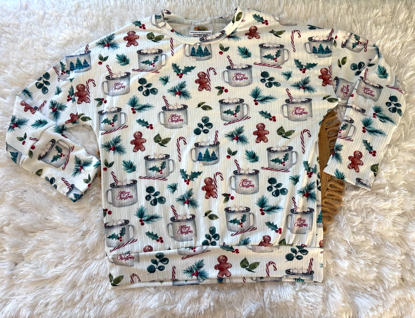 3-6y Merry Christmas LS Gwm dolman