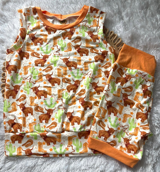 3-6Y GWM Highland cow tank set