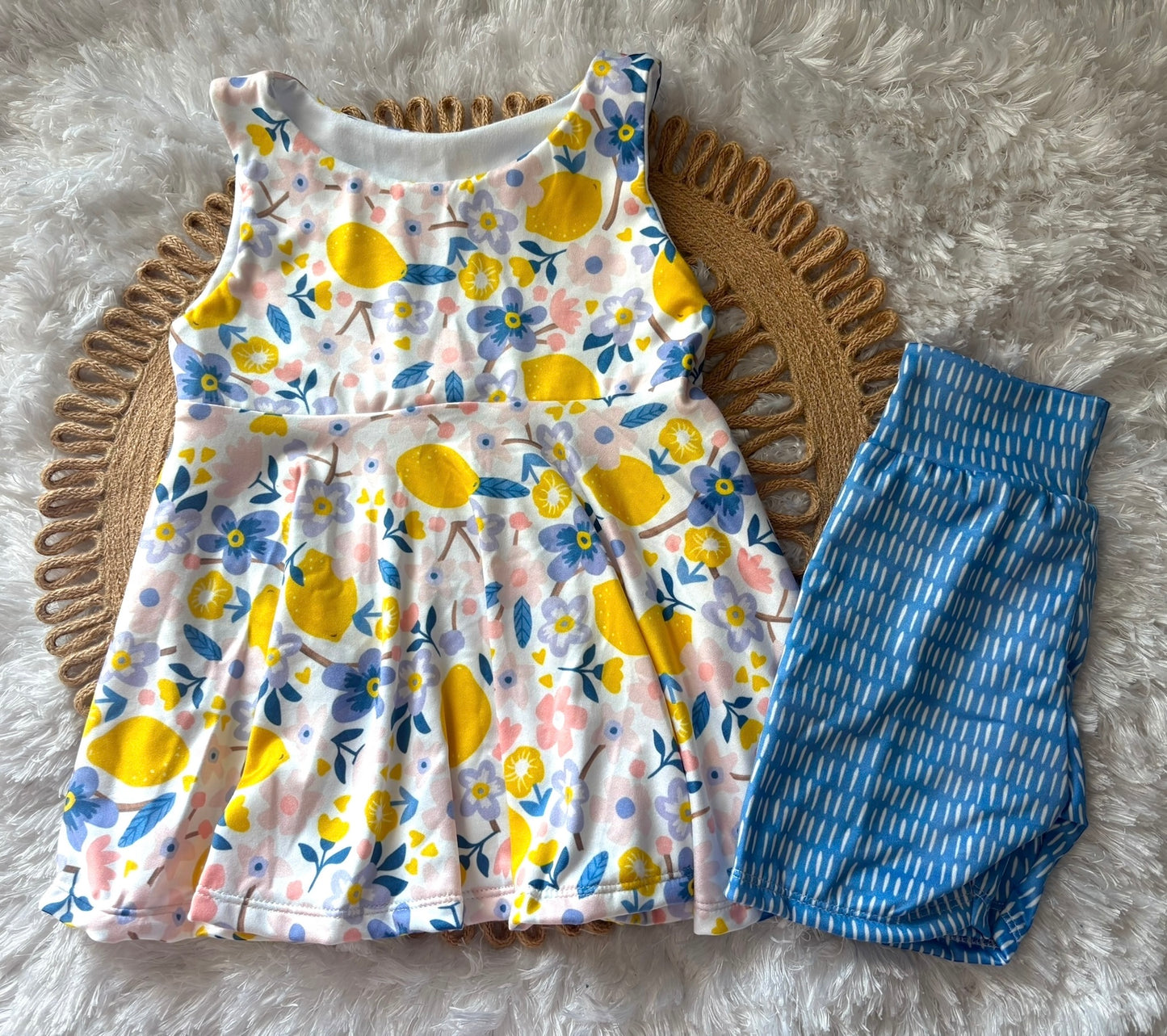2t Lemon Peplum set