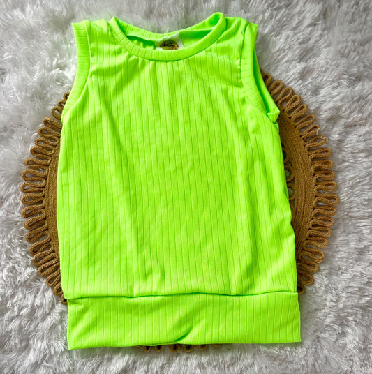 3-6Y Neon Green GWM Tank top