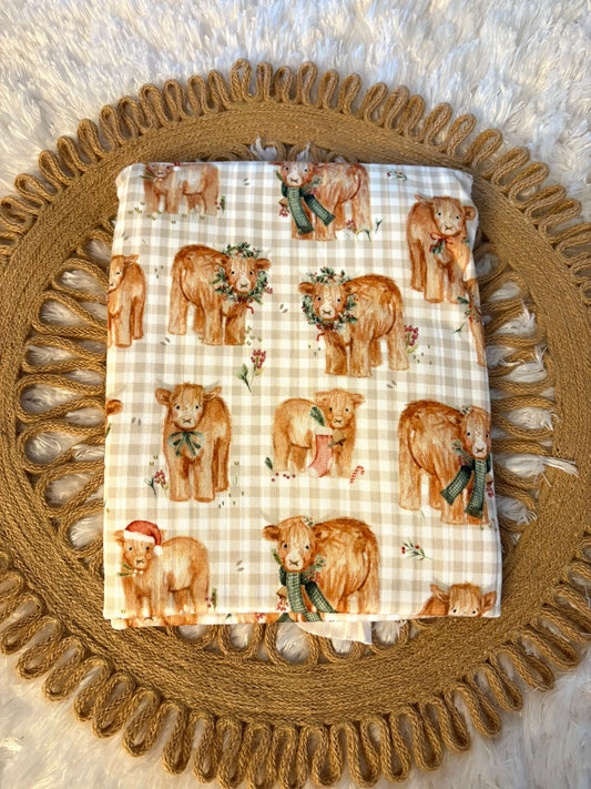 Highland Christmas Cow