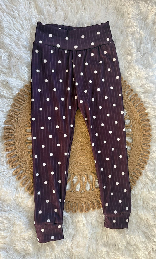 3T Purple polka dot Leggings