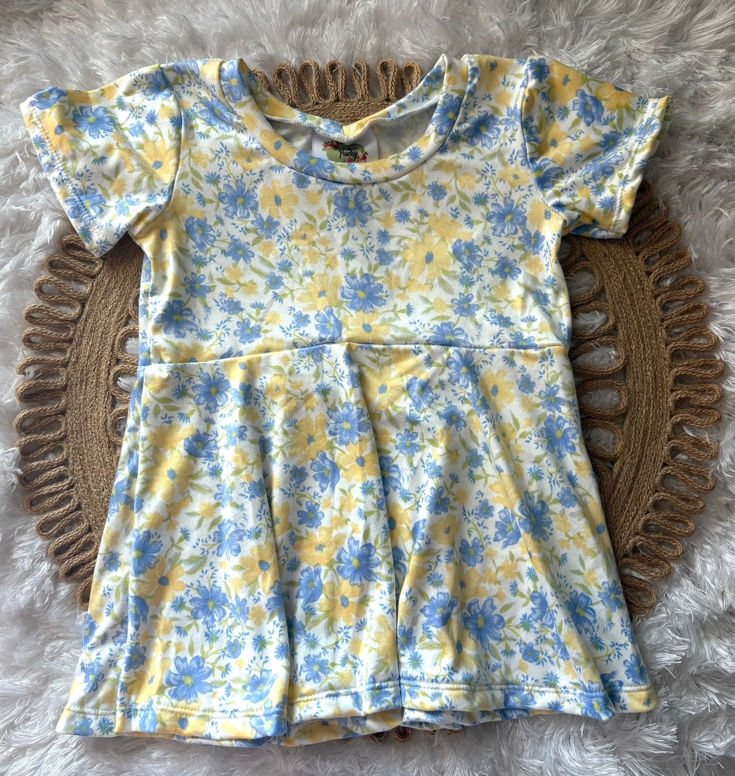 9m-3T Yellow/Blue GWM Floral Peplum