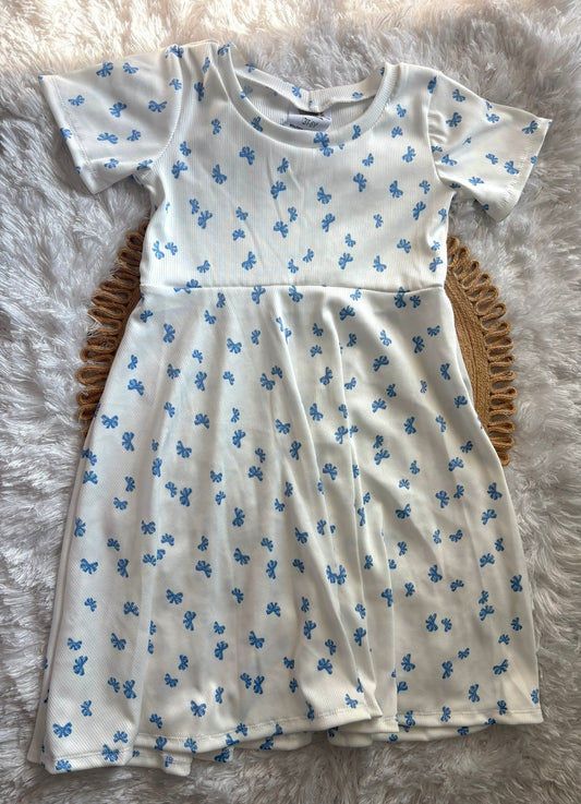 3-6Y Blue bows GWM Dress