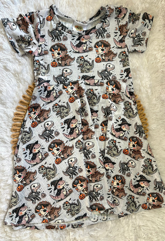 3-6Y Halloween Dinos GWM Dress