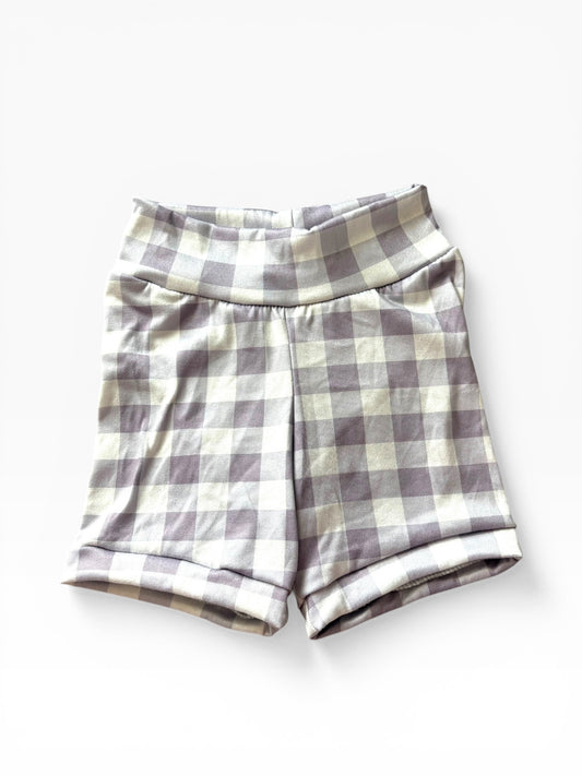 9m-3T Purple Plaid GWM shorts