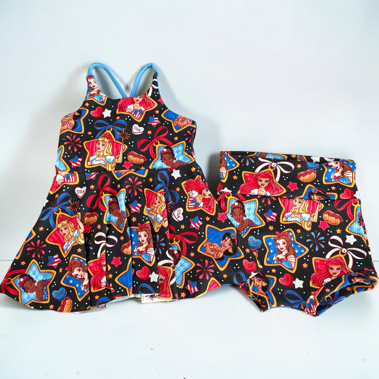 3t Firework Girls Cross back set